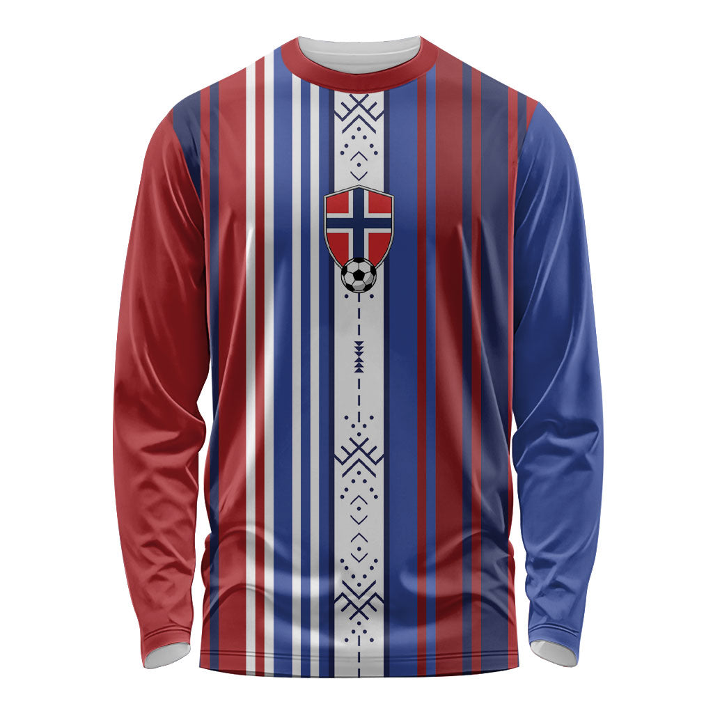 Custom Norway Nordic Heritage Long Sleeve Shirt Retro Nordic Style Norwegian