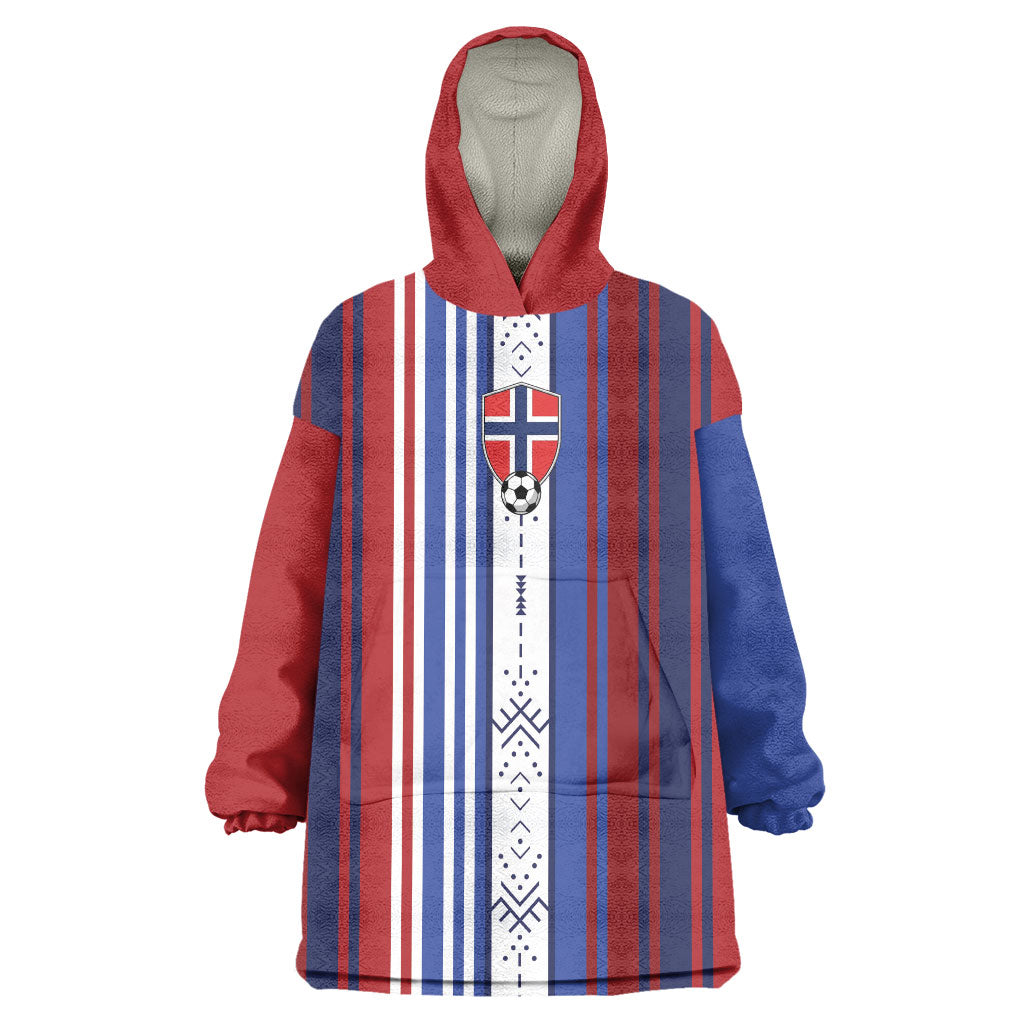 Custom Norway Nordic Heritage Wearable Blanket Hoodie Retro Nordic Style Norwegian