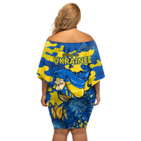 Ukraine Off Shoulder Short Dress Glory To Ukraine 32nd Independence Anniversary - Wonder Print Shop