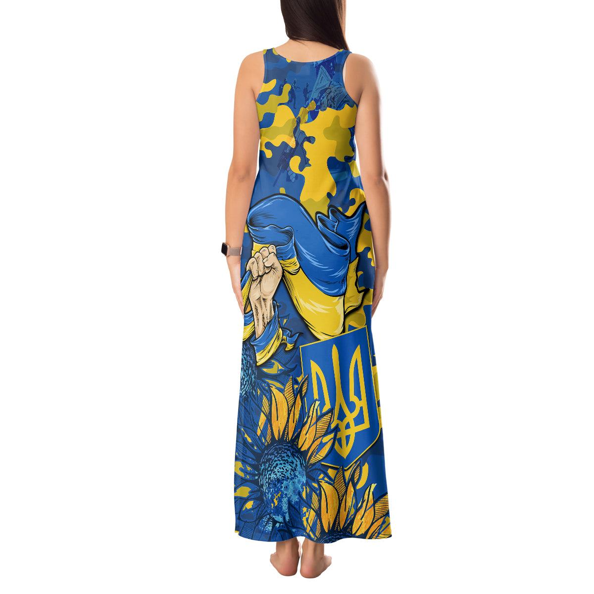 Ukraine Tank Maxi Dress Glory To Ukraine 32nd Independence Anniversary - Wonder Print Shop