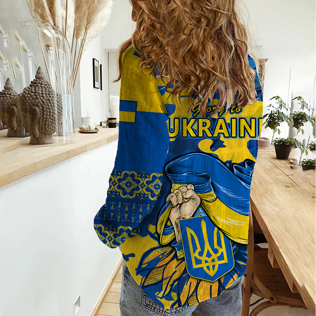 Ukraine Women Casual Shirt Glory To Ukraine 32nd Independence Anniversary - Wonder Print Shop