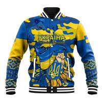 Personalised Ukraine Baseball Jacket Glory To Ukraine 32nd Independence Anniversary LT9 - Wonder Print Shop