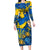 Personalised Ukraine Long Sleeve Bodycon Dress Glory To Ukraine 32nd Independence Anniversary - Wonder Print Shop