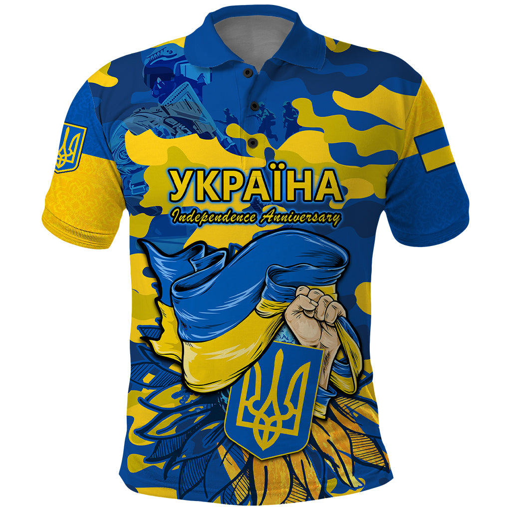 Personalised Ukraine Polo Shirt Glory To Ukraine 32nd Independence Anniversary - Wonder Print Shop