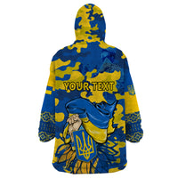 Personalised Ukraine Wearable Blanket Hoodie Glory To Ukraine 32nd Independence Anniversary - Wonder Print Shop