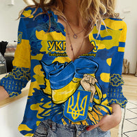 Personalised Ukraine Women Casual Shirt Glory To Ukraine 32nd Independence Anniversary - Wonder Print Shop