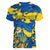 Personalised Ukraine Women V Neck T Shirt Glory To Ukraine 32nd Independence Anniversary - Wonder Print Shop