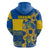 Ukraine Hoodie Ukrainian Coat of Arms and Folk Sunflower - Wonder Print Shop