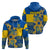 Ukraine Hoodie Ukrainian Coat of Arms and Folk Sunflower - Wonder Print Shop