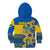 Ukraine Kid Hoodie Ukrainian Coat of Arms and Folk Sunflower - Wonder Print Shop