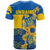 Ukraine T Shirt Ukrainian Coat of Arms and Folk Sunflower - Wonder Print Shop