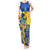 Ukraine Tank Maxi Dress Ukrainian Coat of Arms and Folk Sunflower - Wonder Print Shop