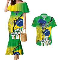 Brasil Couples Matching Mermaid Dress And Hawaiian Shirt Feliz Dia da Independencia LT9 - Wonder Print Shop