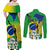 Brasil Couples Matching Off Shoulder Maxi Dress and Long Sleeve Button Shirts Feliz Dia da Independencia LT9 - Wonder Print Shop