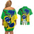 Brasil Couples Matching Off Shoulder Short Dress and Hawaiian Shirt Feliz Dia da Independencia LT9 - Wonder Print Shop