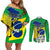 Brasil Couples Matching Off Shoulder Short Dress and Long Sleeve Button Shirts Feliz Dia da Independencia LT9 - Wonder Print Shop