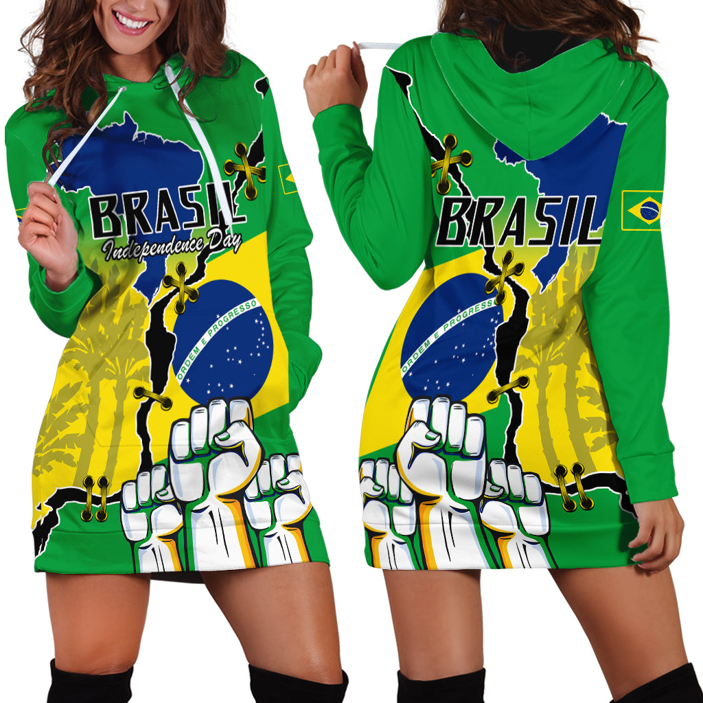 Brasil Hoodie Dress Feliz Dia da Independencia - Wonder Print Shop