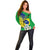 Brasil Off Shoulder Sweater Feliz Dia da Independencia - Wonder Print Shop