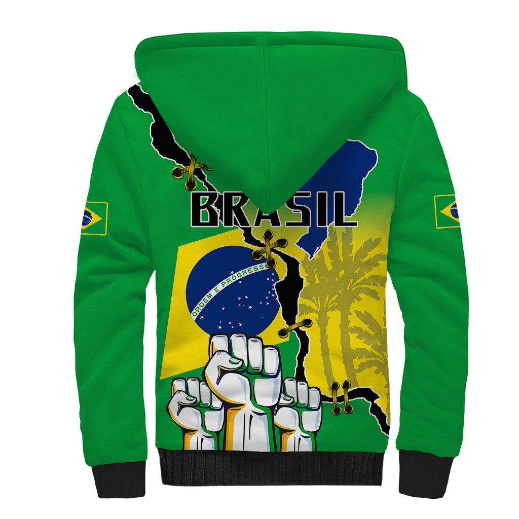 Brasil Sherpa Hoodie Feliz Dia da Independencia - Wonder Print Shop