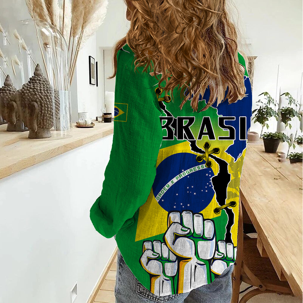 Brasil Women Casual Shirt Feliz Dia da Independencia - Wonder Print Shop
