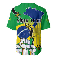 Personalised Brasil Baseball Jersey Feliz Dia da Independencia LT9 - Wonder Print Shop