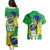 Personalised Brasil Couples Matching Puletasi Dress and Hawaiian Shirt Feliz Dia da Independencia LT9 - Wonder Print Shop