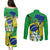 Personalised Brasil Couples Matching Puletasi Dress and Long Sleeve Button Shirts Feliz Dia da Independencia LT9 - Wonder Print Shop