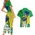 Personalised Brasil Couples Matching Short Sleeve Bodycon Dress and Hawaiian Shirt Feliz Dia da Independencia LT9 - Wonder Print Shop