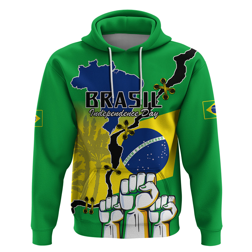 Personalised Brasil Hoodie Feliz Dia da Independencia - Wonder Print Shop