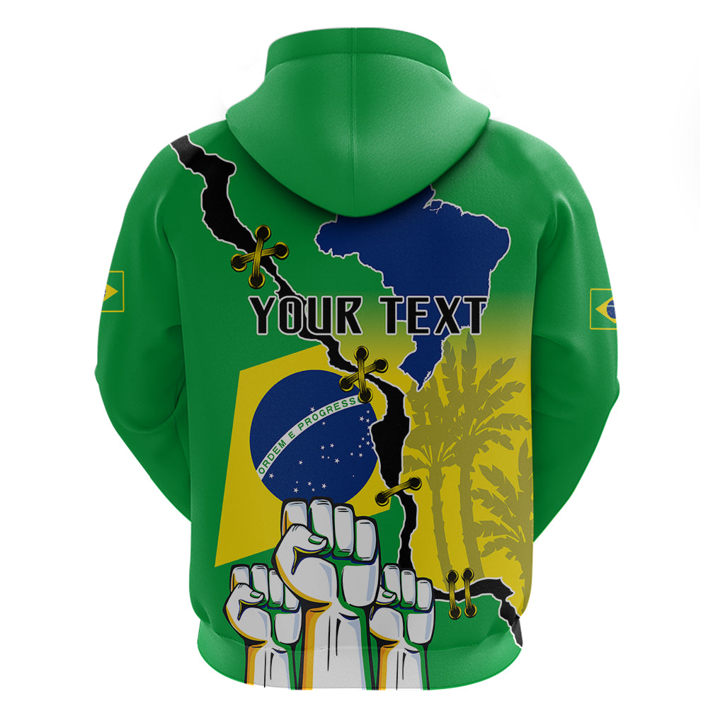 Personalised Brasil Hoodie Feliz Dia da Independencia - Wonder Print Shop