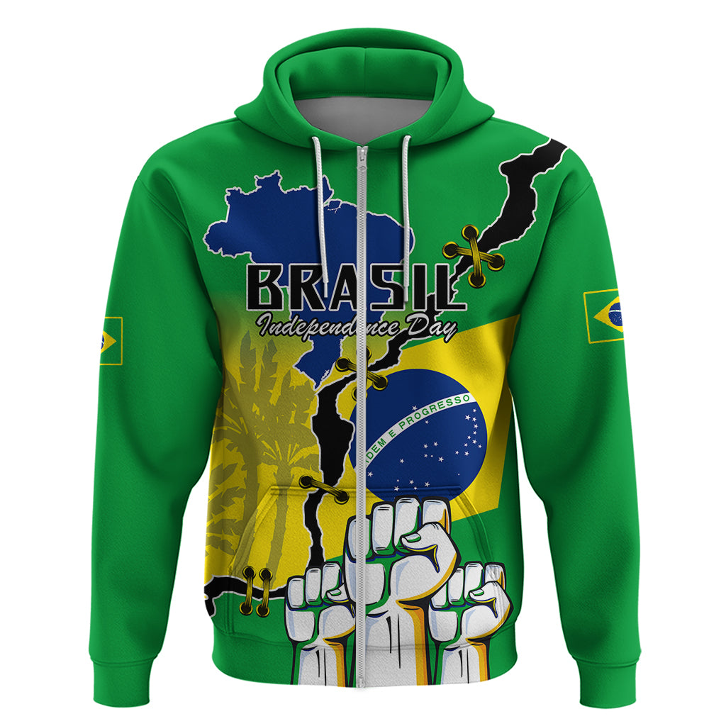 Personalised Brasil Hoodie Feliz Dia da Independencia - Wonder Print Shop