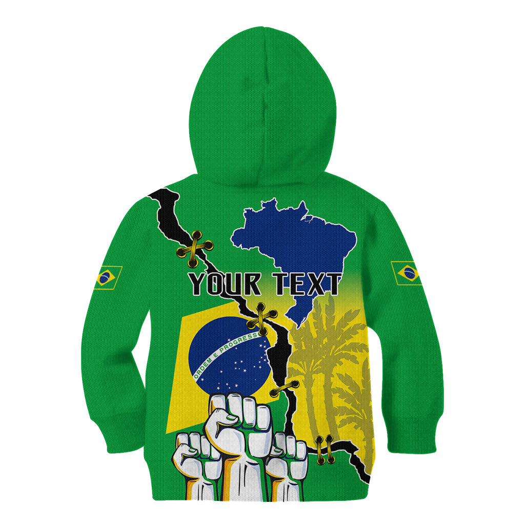 Personalised Brasil Kid Hoodie Feliz Dia da Independencia - Wonder Print Shop