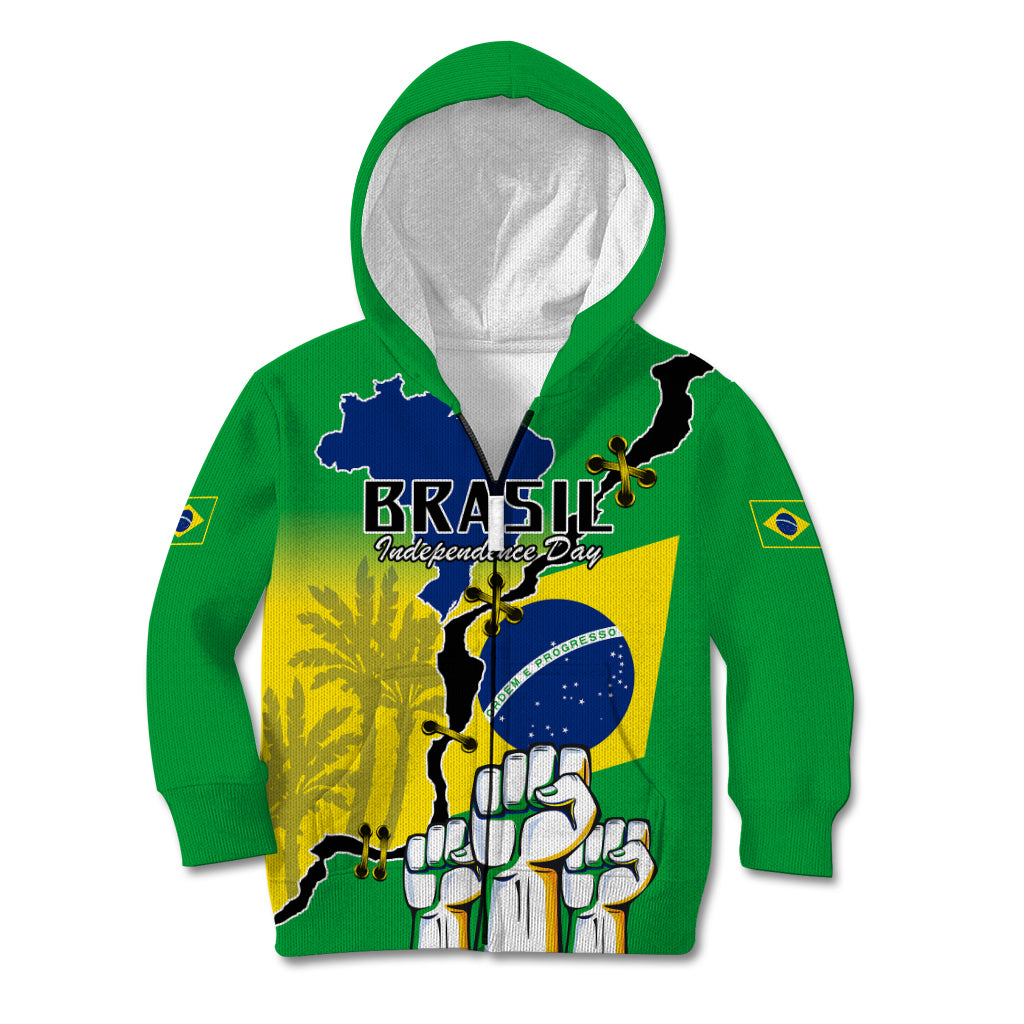 Personalised Brasil Kid Hoodie Feliz Dia da Independencia - Wonder Print Shop