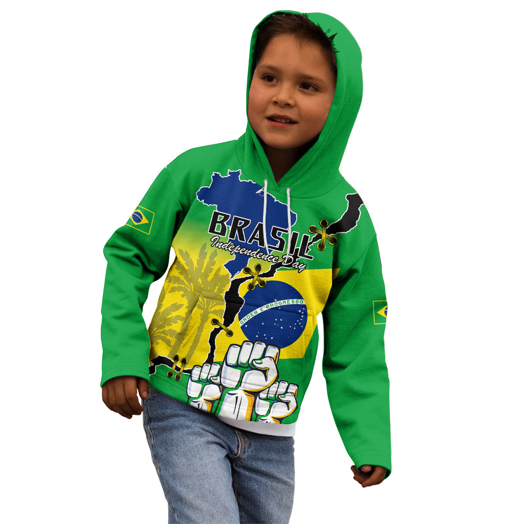 Personalised Brasil Kid Hoodie Feliz Dia da Independencia - Wonder Print Shop