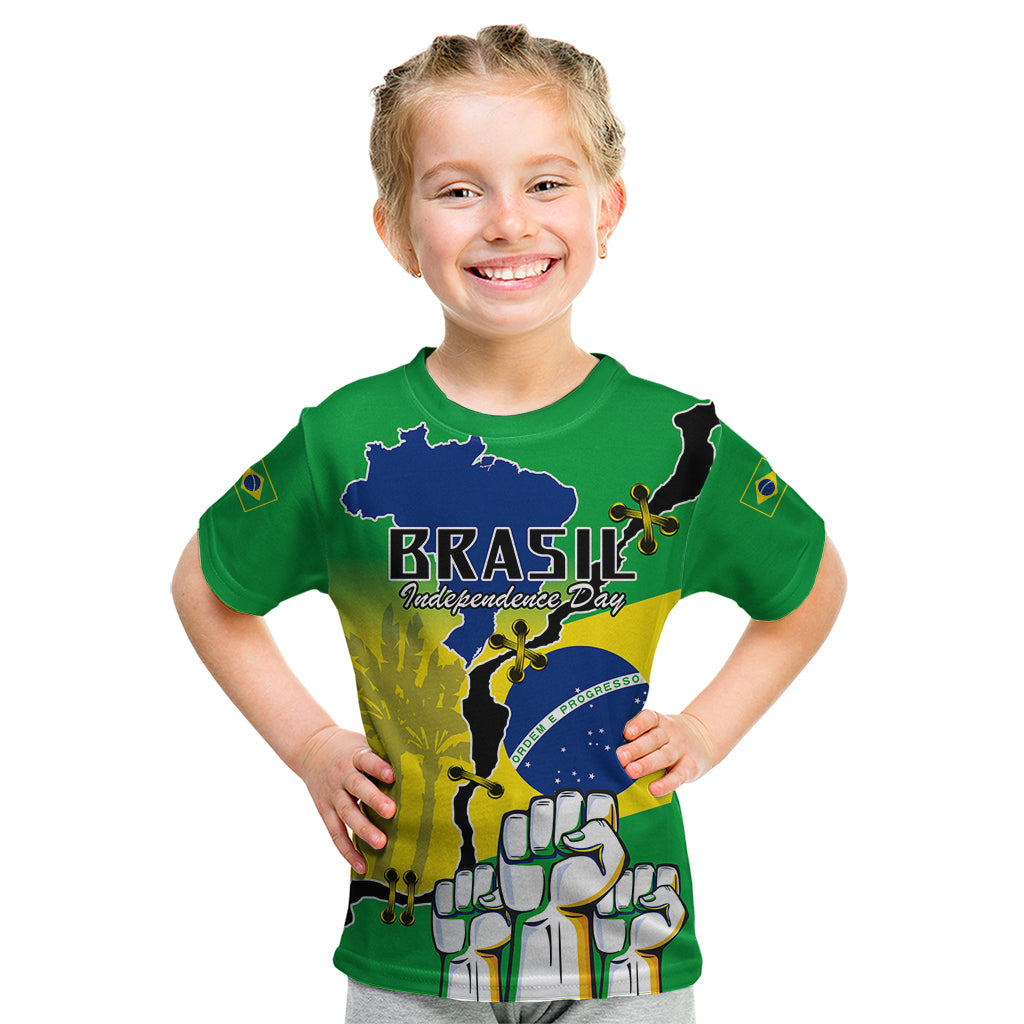 Personalised Brasil Kid T Shirt Feliz Dia da Independencia - Wonder Print Shop