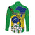 Personalised Brasil Long Sleeve Button Shirt Feliz Dia da Independencia - Wonder Print Shop