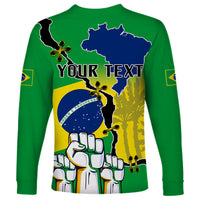 Personalised Brasil Long Sleeve Shirt Feliz Dia da Independencia - Wonder Print Shop