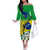 Personalised Brasil Off The Shoulder Long Sleeve Dress Feliz Dia da Independencia - Wonder Print Shop
