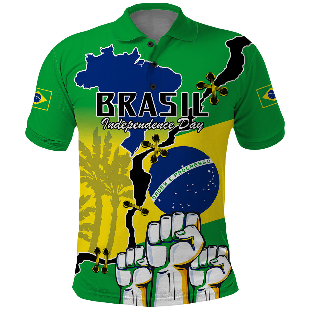 Personalised Brasil Polo Shirt Feliz Dia da Independencia - Wonder Print Shop