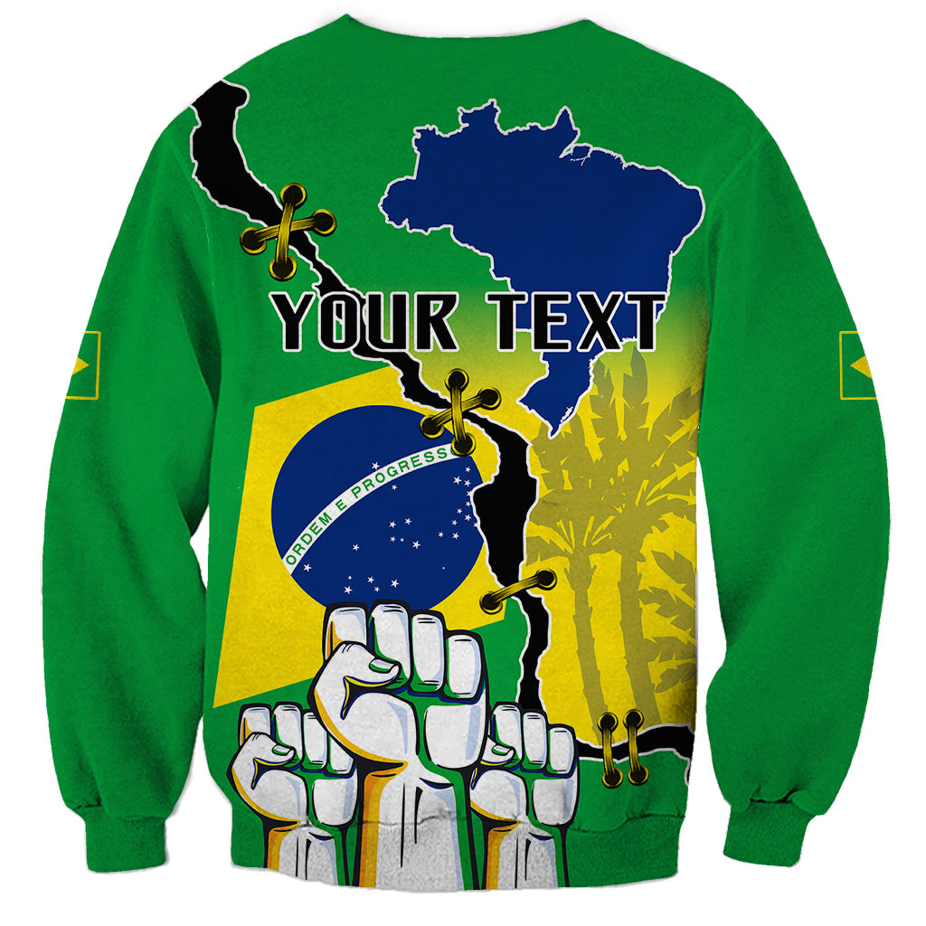 Personalised Brasil Sweatshirt Feliz Dia da Independencia - Wonder Print Shop