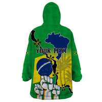 Personalised Brasil Wearable Blanket Hoodie Feliz Dia da Independencia - Wonder Print Shop