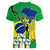 Personalised Brasil Women V Neck T Shirt Feliz Dia da Independencia - Wonder Print Shop