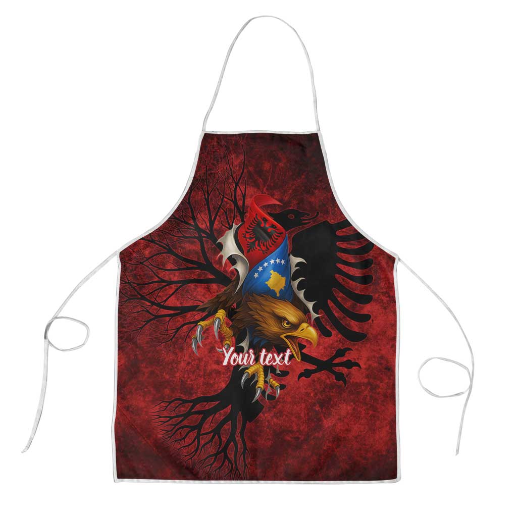 Personalized Kosova Albanian Roots Apron Kosova Albanian Eagle Flag - Wonder Print Shop