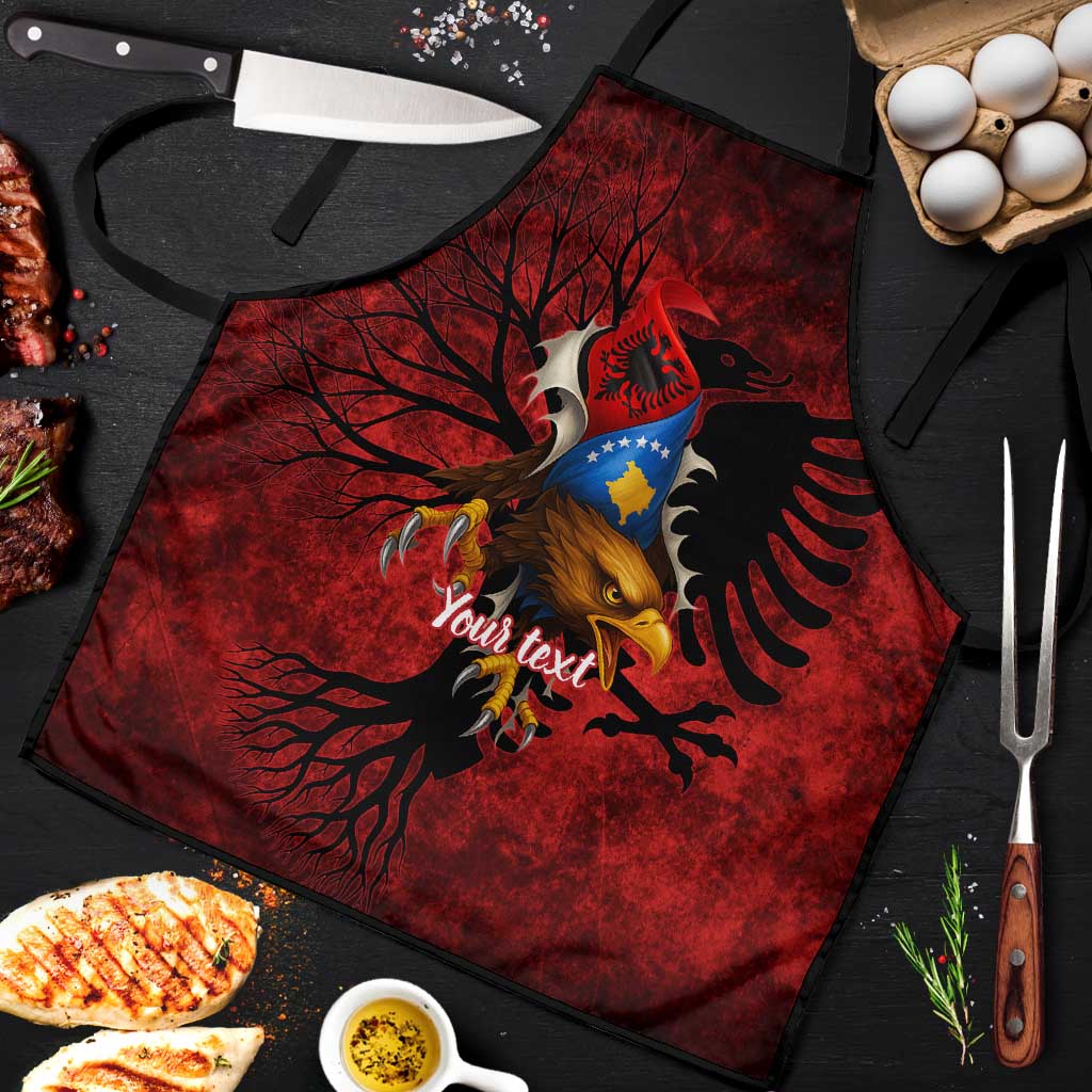 Personalized Kosova Albanian Roots Apron Kosova Albanian Eagle Flag - Wonder Print Shop