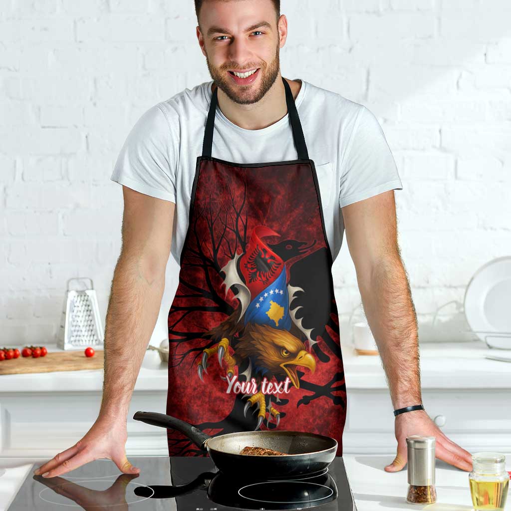 Personalized Kosova Albanian Roots Apron Kosova Albanian Eagle Flag - Wonder Print Shop