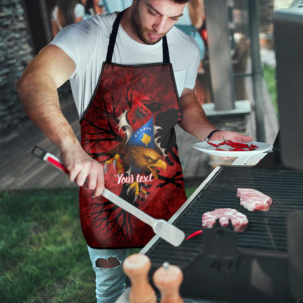 Personalized Kosova Albanian Roots Apron Kosova Albanian Eagle Flag - Wonder Print Shop