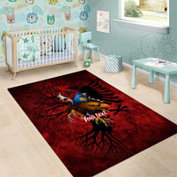 Personalized Kosova Albanian Roots Area Rug Kosova Albanian Eagle Flag - Wonder Print Shop