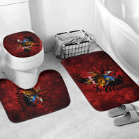 Personalized Kosova Albanian Roots Bathroom Set Kosova Albanian Eagle Flag - Wonder Print Shop