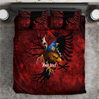 Personalized Kosova Albanian Roots Bedding Set Kosova Albanian Eagle Flag - Wonder Print Shop