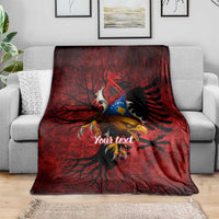 Personalized Kosova Albanian Roots Blanket Kosova Albanian Eagle Flag - Wonder Print Shop